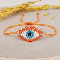 Europe And America Cross Border Exotic Couple Models Hand Jewelry New Special-interest Design Temperament Bead Woven Eye Bracelet main image 4