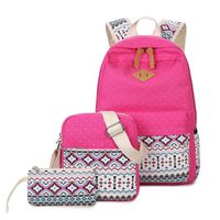 Fashion Ethnic Printed Canvas Multifunctional Three-piece Backpack Wholesale Nihaojewelry main image 2