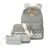 Fashion Ethnic Printed Canvas Multifunctional Three-piece Backpack Wholesale Nihaojewelry main image 6