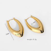 Geometrisch Überzug Rostfreier Stahl Vergoldet Ohrringe sku image 1