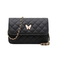 New Solid Color Embossed Butterfly Lock Messenger Bag Wholesale Nihaojewelry main image 3
