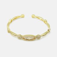 Retro Gold-plated Zircon Oval Bracelet Wholesale Nihaojewelry sku image 1