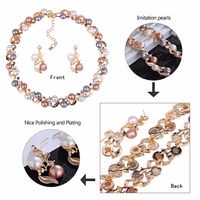 Fashion Multicolor Imitation Pearl Beaded Necklace Earrings Set Wholesale Nihaojewelry main image 3