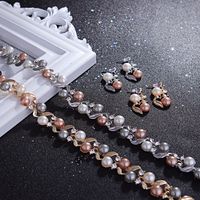 Fashion Multicolor Imitation Pearl Beaded Necklace Earrings Set Wholesale Nihaojewelry main image 5