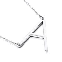 Titanium Steel 18K Gold Plated Simple Style Polishing Letter Necklace sku image 1