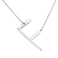 Titanium Steel 18K Gold Plated Simple Style Polishing Letter Necklace sku image 6