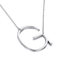 Titanium Steel 18K Gold Plated Simple Style Polishing Letter Necklace sku image 7