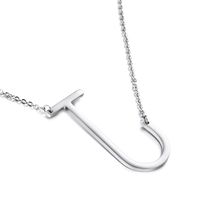 Titanium Steel 18K Gold Plated Simple Style Polishing Letter Necklace sku image 10