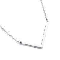 Titanium Steel 18K Gold Plated Simple Style Polishing Letter Necklace sku image 12
