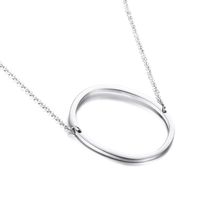 Titanium Steel 18K Gold Plated Simple Style Polishing Letter Necklace sku image 15
