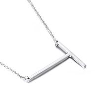 Titanium Steel 18K Gold Plated Simple Style Polishing Letter Necklace sku image 20