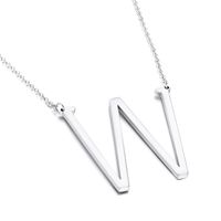 Titanium Steel 18K Gold Plated Simple Style Polishing Letter Necklace sku image 23