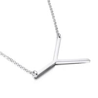 Titanium Steel 18K Gold Plated Simple Style Polishing Letter Necklace sku image 25