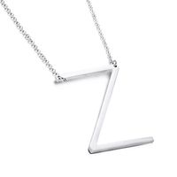 Titanium Steel 18K Gold Plated Simple Style Polishing Letter Necklace sku image 26
