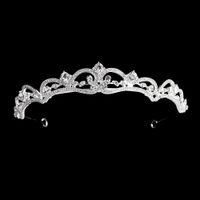 Simple Baroque Bridal Jewelry Vintage Diamond Birthday Cake Party Crown Wedding Headband Headdress sku image 1