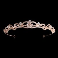 Simple Baroque Bridal Jewelry Vintage Diamond Birthday Cake Party Crown Wedding Headband Headdress sku image 3