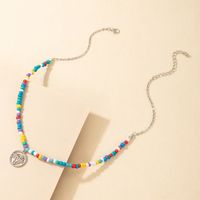 Bohemian Style Multicolor Beaded Round Pendant Necklace Wholesale Nihaojewelry main image 5