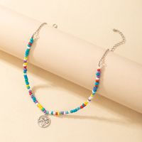 Bohemian Style Multicolor Beaded Round Pendant Necklace Wholesale Nihaojewelry main image 8