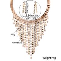 Fashion Multilayer Tassel Diamond Necklace Earrings Wholesale Nihaojewelry main image 4