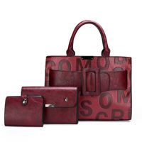 Large Pu Leather Vintage Style Bag Sets sku image 1