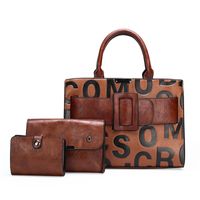 Large Pu Leather Vintage Style Bag Sets sku image 3