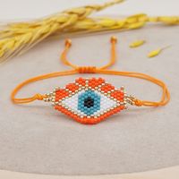 Europe And America Cross Border Exotic Couple Models Hand Jewelry New Special-interest Design Temperament Bead Woven Eye Bracelet sku image 3