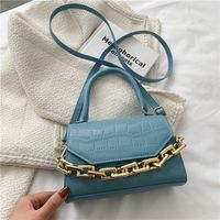 New Bags Women's 2021 Autumn And Winter Fashion Alligator Print Handbag European And American Simple Multi-color Shoulder Messenger Bag Fashion sku image 6