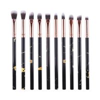 Fashion Portable Marble 10pcs Makeup Brush Set sku image 1