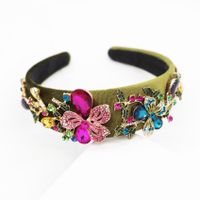 Fashion Color Rhinestone Big Trumpet Flower Geometric Color Headband Nhwj128398 sku image 2