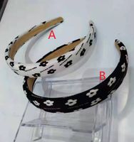 Black White Dots Leopard Print Sponge Hairband Wholesale Nihaojewelry sku image 5