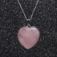 Stainless Steel Chain Peach Heart Pendant Necklace sku image 1