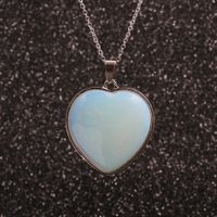 Stainless Steel Chain Peach Heart Pendant Necklace sku image 3