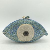 Retro Eye Shape Rhinestone Clutch Bag sku image 7