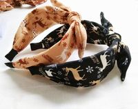 Fashion Brown Color Series Christmas Bow Knotted Elk Headband Wholesale Nihaojewelry main image 2