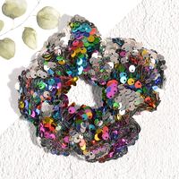 Sequined Fluorescent Simple Hair Scrunchies sku image 1