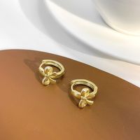 Fashion Bow Copper Inlaid Zircon Earrings Wholesale sku image 8
