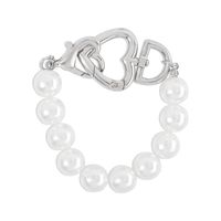Fashion French Romantic Pearl Bracelet Classic Ladies Temperament Double Love Lock Bracelet Accessories Wholesale Nihaojewelry sku image 2