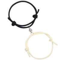 Nuevo Conjunto Simple De Pulseras De Aleación En Blanco Y Negro sku image 1