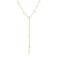 Fashion Y-shaped Tassel Long Sweater Chain Necklace sku image 1