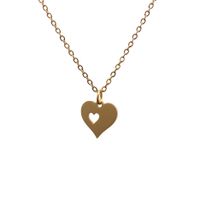 Stainless Steel Fully Polished Heart Pendant Necklace sku image 2