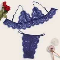 Three-point Lace Hollow Sexy Underwear Suit sku image 2
