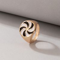 New Creative Golden Drip Oil Spiral Ring Wholesale Nihaojewelry main image 6