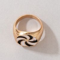 New Creative Golden Drip Oil Spiral Ring Wholesale Nihaojewelry main image 7