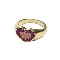 Fashion Double Love Element Copper Ring sku image 4