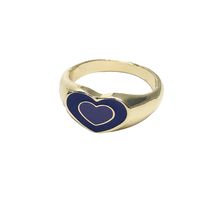 Fashion Double Love Element Copper Ring sku image 5