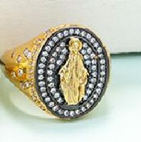 Retro Virgin Mary Diamond Ring Wholesale sku image 8