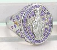 Retro Virgin Mary Diamond Ring Wholesale sku image 11