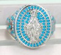 Retro Virgin Mary Diamond Ring Wholesale sku image 13