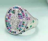 Retro Virgin Mary Diamond Ring Wholesale sku image 15