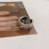 Vintage Small Daisy Metal Split Ring Couple Ring sku image 1